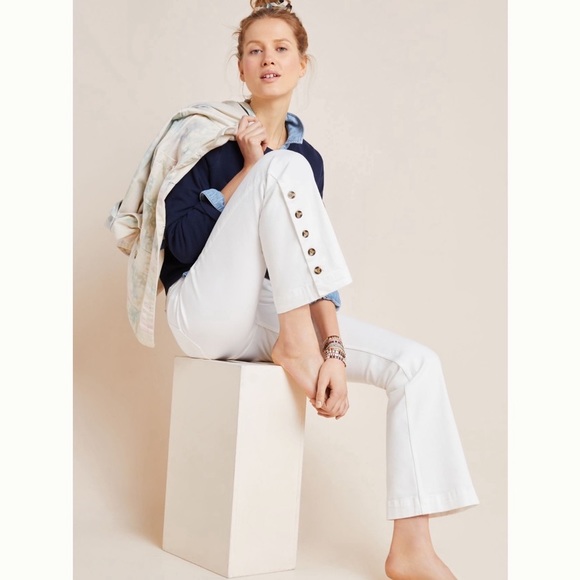 Anthropologie Pants - 💕Host Pick💕 Pilcro high rise buttoned hem jeans